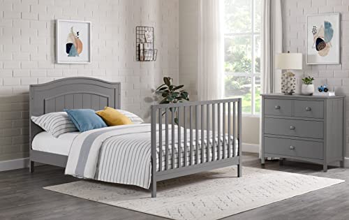 Oxford Baby Nolan 4-in-1 Convertible Crib, Dove Gray, GreenGuard Gold Certified