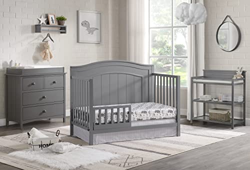 Oxford Baby Nolan 4-in-1 Convertible Crib, Dove Gray, GreenGuard Gold Certified