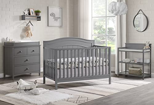 Oxford Baby Nolan 4-in-1 Convertible Crib, Dove Gray, GreenGuard Gold Certified