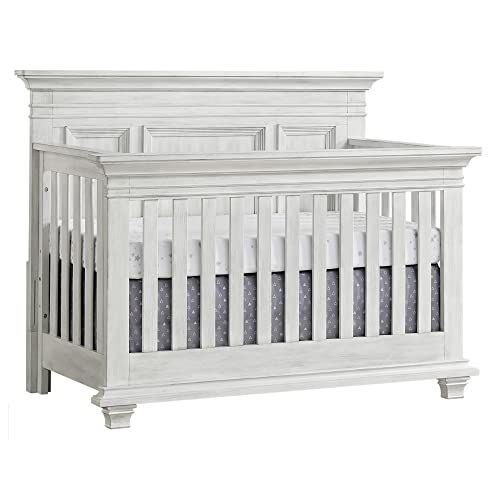 Oxford Baby Weston 4-in-1 Convertible Crib, Vintage White, GreenGuard Gold Certified