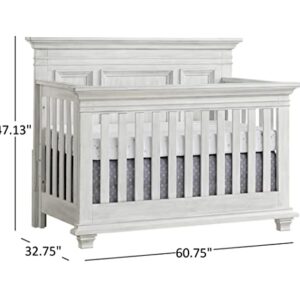 Oxford Baby Weston 4-in-1 Convertible Crib, Vintage White, GreenGuard Gold Certified