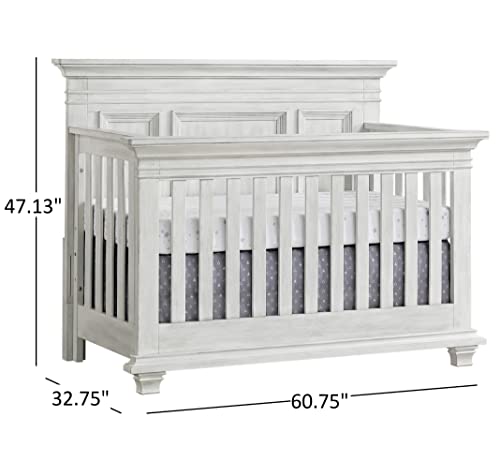 Oxford Baby Weston 4-in-1 Convertible Crib, Vintage White, GreenGuard Gold Certified