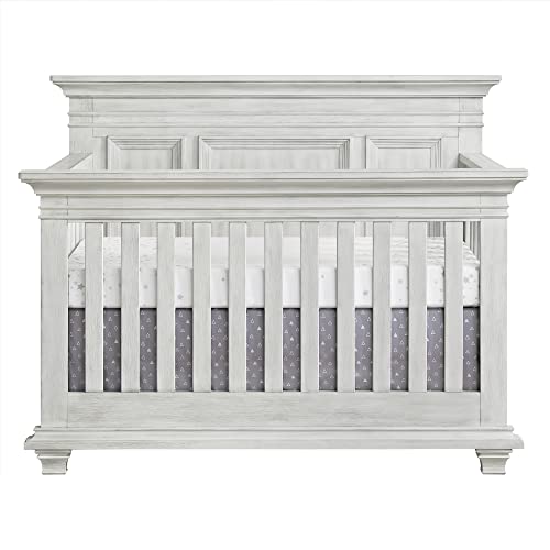 Oxford Baby Weston 4-in-1 Convertible Crib, Vintage White, GreenGuard Gold Certified