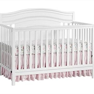 Oxford Baby Briella 4-in-1 Convertible Crib, White, GreenGuard Gold Certified