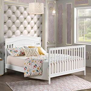 Oxford Baby Briella 4-in-1 Convertible Crib, White, GreenGuard Gold Certified