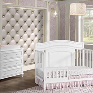 Oxford Baby Briella 4-in-1 Convertible Crib, White, GreenGuard Gold Certified