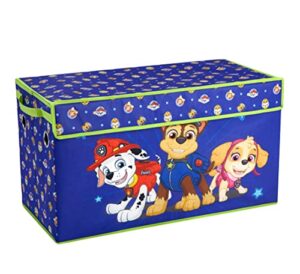 idea nuova nickelodeon paw patrol chase, marshall and skye collapsible children’s storage trunk, durable with lid