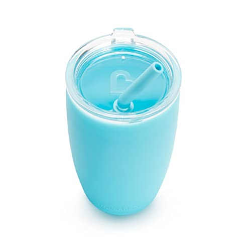 Munchkin® Simple Clean™ Straw Tumbler Sippy Cup Alternative for Toddlers and Kids, 10 Ounce, 2 Pack, Blue/Green