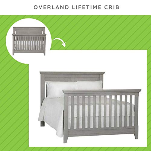 Full-Size Conversion Kit Bed Rails for Baby Cache Cribs | Multiple Finishes Available (Ash Gray)