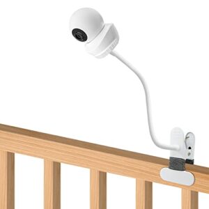 aoztsun baby monitor mount compatible with babysense hd s2/ v43 baby monitor and other baby monitor with 1/4 threaded hole 15.7 inches flexible clip clamp mount long gooseneck arm
