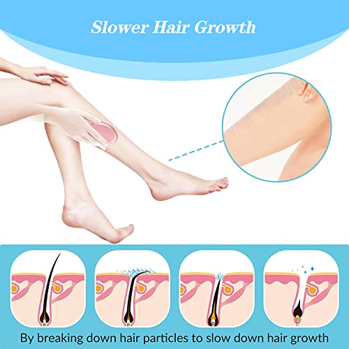 Crystal Hair Eraser, Crystal Hair Remover Painless Exfoliation, Portable Mild Hair Removal Tool, Magic Hair Eraser for Back Arms Legs Fast & Easy, Reusable Crystal Hair Eraser for Women and Men- Pink