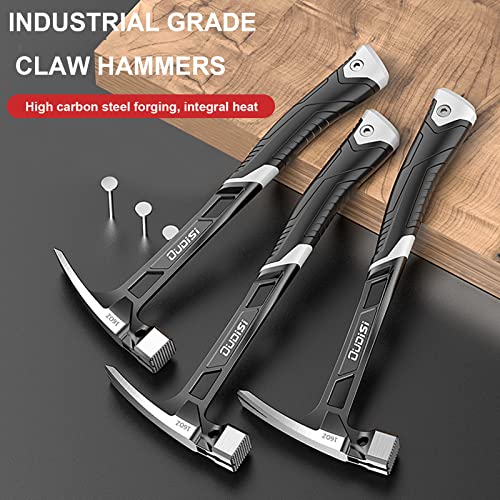 OUDISI Frame Hammer -16OZ Straight Claw Hammer, Integrally Forged Magnetic Roof Hammer With Magnetic Nail Puller, Shock-Absorbing Handle Nail Hammer, Steel Hammer, Hammer Tool