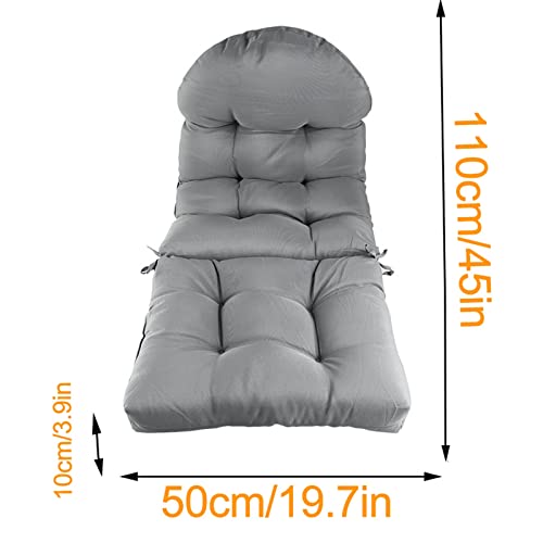 AYGJKIE Outdoor Bench Cushion with Ties,Rocker Chair Cushions Set Patio Chair Cushion, Water Resistant Seat Pads with High Back (Color : Beige, Size : 110x50cm)