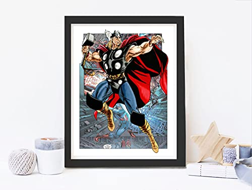 Superhero Posters for Boys Room - 8x10 Inches Set of 9 UNFRAMED - Superhero Wall Art - Superhero Wall Decor - Superhero Comics Characters for Boys Room Nursery Kids Rooms Bedrooms Toddlers Teens Bathrooms Girls Rooms by EOM Art & Design