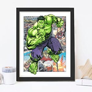 Superhero Posters for Boys Room - 8x10 Inches Set of 9 UNFRAMED - Superhero Wall Art - Superhero Wall Decor - Superhero Comics Characters for Boys Room Nursery Kids Rooms Bedrooms Toddlers Teens Bathrooms Girls Rooms by EOM Art & Design