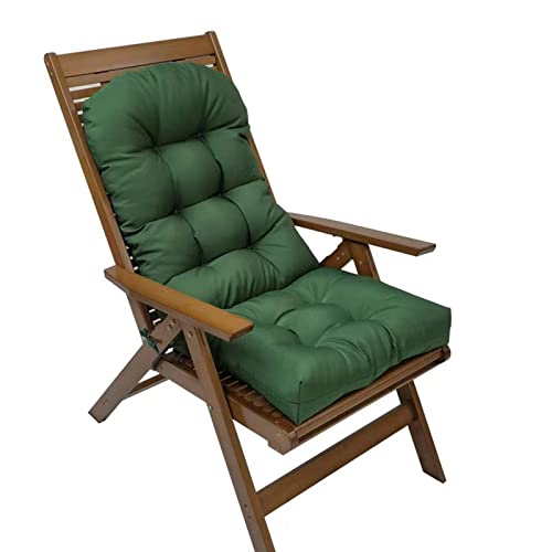 AYGJKIE Indoor Rocking Cushions for Living, Office, Dining Room or Nursery Use，Waterproof All-Weather Stuffed High Rebound Chair Cushion，Solid Rocker Polyester Chair Cushion (Color : Green, Size : 1