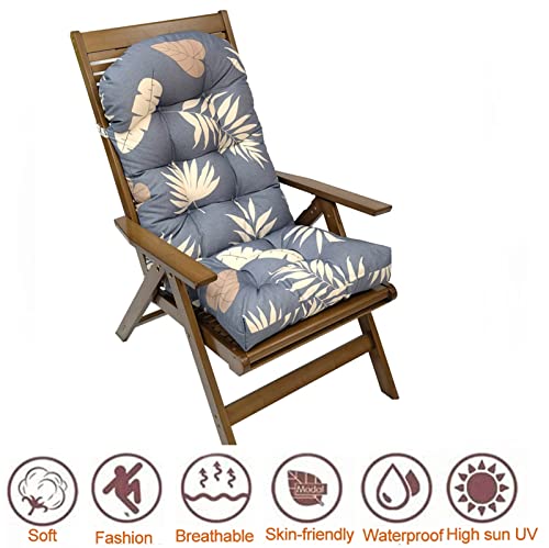 AYGJKIE Outdoor Rocking Chair Cushion with Ties Waterproof All Weather Bench Cushion Patio Furniture Cushions Spring Summer Seasonal Replacement Cushions (Color : Green, Size : 110x50cm)