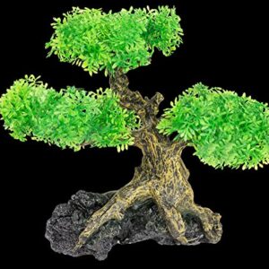 UNEAK - Aquarium Bonsai Tree Plant Fish Tank Decorations Medium/Large Resin Plastic Artificial Plants Flower Ornament Beta Goldfish Decoration Ornaments Freshwater & Saltwater Décor