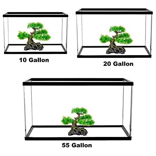 UNEAK - Aquarium Bonsai Tree Plant Fish Tank Decorations Medium/Large Resin Plastic Artificial Plants Flower Ornament Beta Goldfish Decoration Ornaments Freshwater & Saltwater Décor