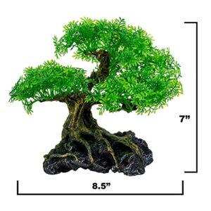 UNEAK - Aquarium Bonsai Tree Plant Fish Tank Decorations Medium/Large Resin Plastic Artificial Plants Flower Ornament Beta Goldfish Decoration Ornaments Freshwater & Saltwater Décor