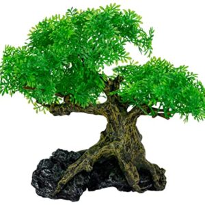 UNEAK - Aquarium Bonsai Tree Plant Fish Tank Decorations Medium/Large Resin Plastic Artificial Plants Flower Ornament Beta Goldfish Decoration Ornaments Freshwater & Saltwater Décor