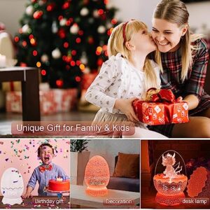 Dragon Egg Night Light for kids，Baby Sound Machine with Wireless Music Player，Wake up alarm clock 9 Sounds+16 Colors Sleep Timer & Remote Control Best Gift & Decoration for Children's & Adults Bedroom