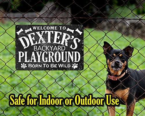 Customized Dog Name Backyard Playground Metal Indoor Outdoor Sign