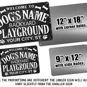 Customized Dog Name Backyard Playground Metal Indoor Outdoor Sign