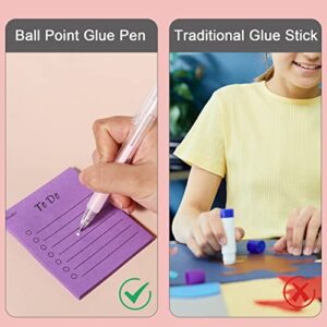 6pcs Dry Liquid Glue Glue Pens, Colorful Sticky Glue Glue Pens Quick Dry Glue Pens for Scrapbooking Fabric Card Making and Crafts (6 Colors)