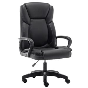 executive office chair high back desk chair black ergonomic office chair with wheels and arm leather chair adjustable swivel chair for adult teens computer desk chair