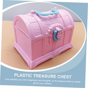 Cabilock 2pcs Box Treasure Chest Storage Box Kids Jewelry Organizer Portable Jewelry Organizer Kids Storage Organizer for Toys Little Girl Keepsake Boxes Antique Decorative Storage Trunks