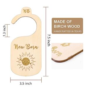 Baby Closet Dividers - Set of 7 Baby Clothes Organizer, Wooden Clothes Organizer from Newborn to 24 Months, Nursery Organizers for Hanger Dividers