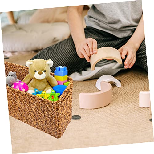 1pc Storage Basket Kids Storage Organizer for Book Storage Box Kids Storage Box Water Hyacinth Cube Hyacinth Toilet Paper Basket Baby Nursing Seagrass Basket Packing Basket