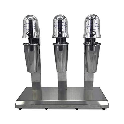 3 Head Drink Mixer, Commercial Electric Milk Shake Machine Blenders Tea Drink Mix Milkshake Mixer, Ice Crushing Frozen Fruits Blender 180W+180W+180W