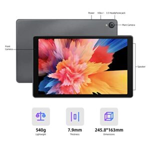 Lville Android 13 Tablet, 10 inch Tablets, 6GB RAM + 64GB ROM(1TB TF) with 8-Core Processor, WiFi, Bluetooth 5.0, 5000mAh Long Life Battery (Gray)