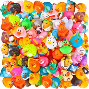 35pack rubber ducks in bulk bath toys for kids-assortment duckies for jeeps-floater ducks baby bath time showers accessories, birthday gifts party favors