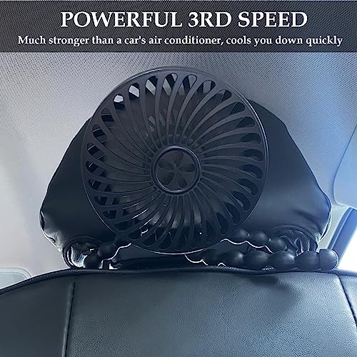 Stroller Fan Portable Fan Personal Fan with Flexible Tripod Clip-on for Baby, USB Fan Rechargeable Battery Operated, Small Handheld Fan Cooling for Travel, Car Seat, Camping, and Bedroom, Black