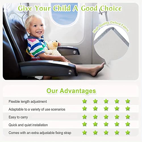 Essential for Children's Airplanes, Children's Airplane Bed, Business Car Child Resting Foot Mats, Children's Waterproof Airplane seat Extender(Black), Comes with 3D Sleep Goggles