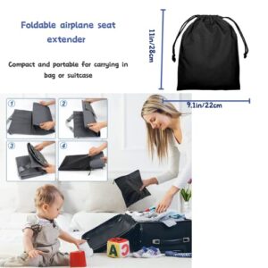 Essential for Children's Airplanes, Children's Airplane Bed, Business Car Child Resting Foot Mats, Children's Waterproof Airplane seat Extender(Black), Comes with 3D Sleep Goggles