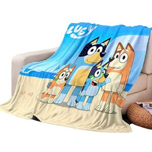 organiset | 50"x 40" | blanket for kids, toddler blankets for boys and girls, kids blankets cartoon, bluey toddler bedding, bluey blanket, boy blankets, throw blanket flannel for bed couch living room