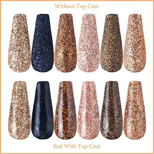 6 Box/Set Nail Glitter Powder Nail Glitter Gold Nail Glitter Set Nail Decoration Finger Nails Set with