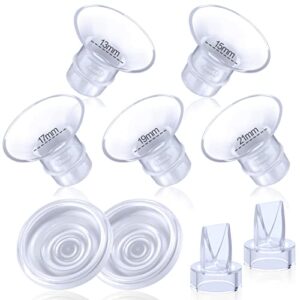 juome flange inserts 13/15/17/19/21mm compatible with momcozy wearable breast pump s12 pro/s9 pro/s12/s9, for tsrete/spectra/medela 24mm shields/flanges, include silicone diaphragm&duckbill valve
