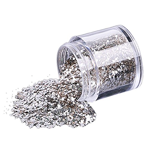 Nail Sequins Sliver Glitter Nail 10g/Box Nail Powder Shinning Powder Gold Drill Bit Set for Nails