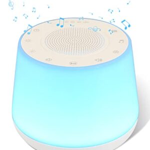 E EVEBYRA Baby White Noise Machine,32 Soothing Sounds with Night Light,Volume Control,4 Timer Portable and Rechargeable Sound Machine, Perfect for Infants,Toddlers, Kids, Adults, Home, Office, Travel