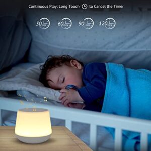 E EVEBYRA Baby White Noise Machine,32 Soothing Sounds with Night Light,Volume Control,4 Timer Portable and Rechargeable Sound Machine, Perfect for Infants,Toddlers, Kids, Adults, Home, Office, Travel