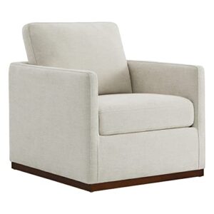 chita swivel accent chair, mid century modern arm chair for living room and bedroom, white