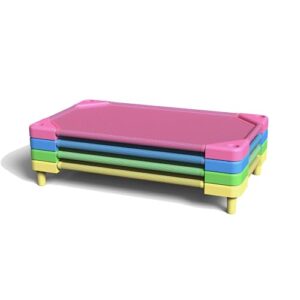 noujuloun daycare cots,cots for daycare kids,preschool stackable cots dollar,nap cots for daycare dollar (macaron, 52"x23", 4pack)