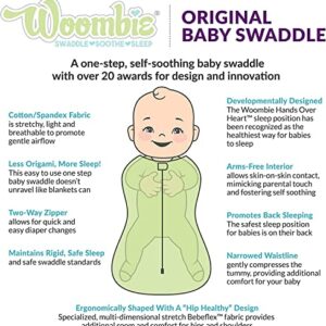 Woombie Super Stretch True Air Summer Baby Swaddling Blanket – Soothing, Vented Cotton Swaddle – Wearable Baby Blanket, Cool Gray, 5-13LBS