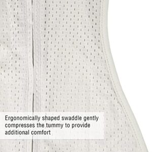 Woombie Super Stretch True Air Summer Baby Swaddling Blanket – Soothing, Vented Cotton Swaddle – Wearable Baby Blanket, Cool Gray, 5-13LBS