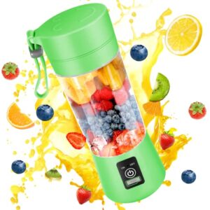 portable blender for smoothies and shakes,usb rechargeable with 6 stainless steel blades,mini blender with one touche operation,made with bpa-free material,handheld personal size blender for kitchen,travel and sport